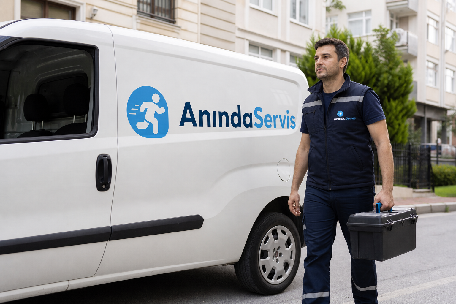 Anında Servis markalı servis aracı - İstanbul Demirdöküm Kombi Servisi